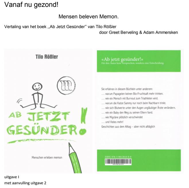 Ab jetzt gesünder – Tilo Rössler (Nederlandse pdf-download)