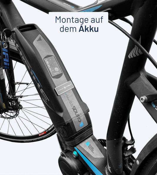 MemonizerE-MOBILITY is hier gemonteerd op de accu van een moderne ATB