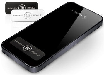 MemonizerMOBILE, op een iPhone geplakt